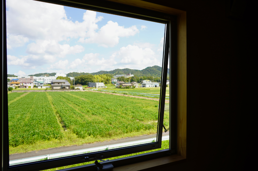 北面から見える田園風景